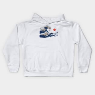 The Great Wave of Exotic Shorthair Kids Hoodie